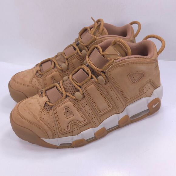 Nike Air More Uptempt 96 Athletic Lace Up Shoe Mens Size 9 AA4060-200 Brown